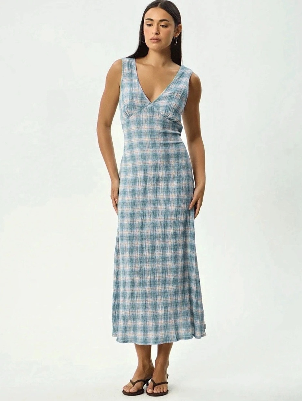 Afends Tully Seersucker Maxi Dress